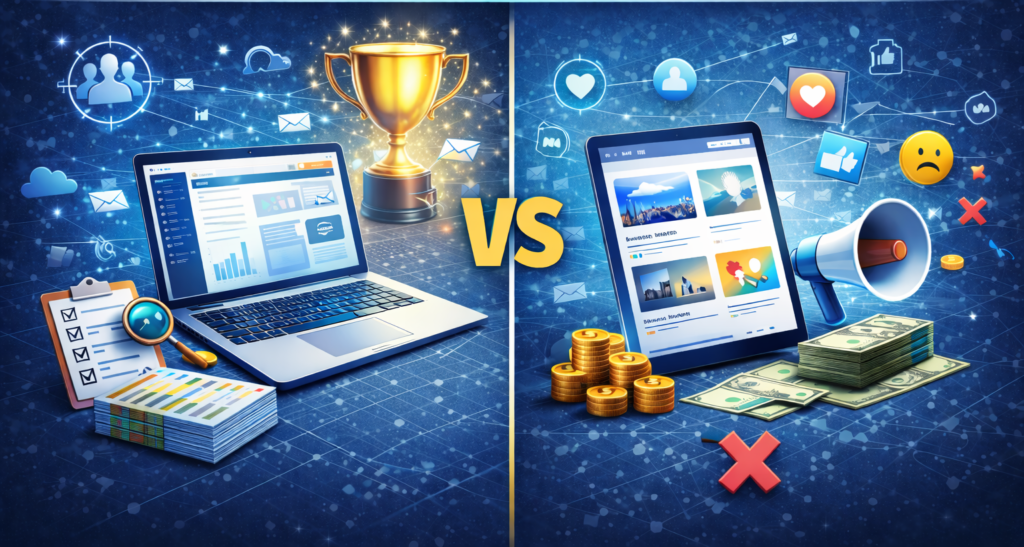 cold email vs social media ads